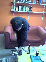 Caravaggio being sawn in half. Click to go back to The Library