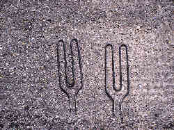 Occult Aztec; heating rods on concrete.